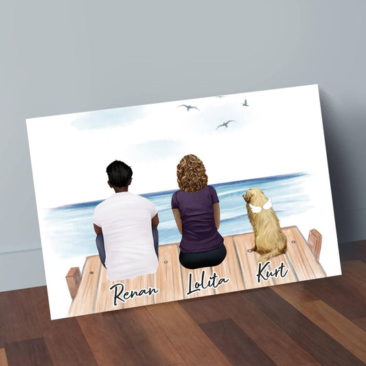 The Dock Personalized Pet & Owner Wrapped Canvas | Alpha Paw