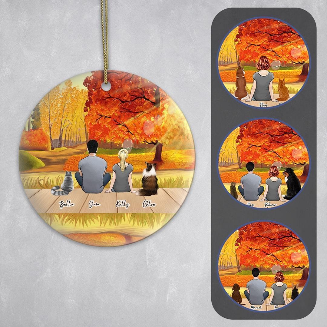 The Fall Circle Ornament - Personalized Pet & Owner | Alpha Paw