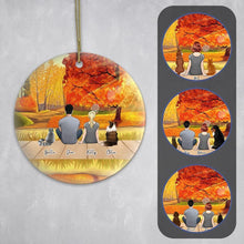 Load image into Gallery viewer, The Fall Circle Ornament - Personalized Pet &amp; Owner | Alpha Paw
