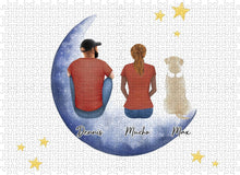 Load image into Gallery viewer, The Moon &amp; Back Personalized Pet &amp; Owner Puzzle | Alpha Paw
