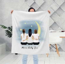 Load image into Gallery viewer, The Moon Personalized Best Friend Sister Blanket | Alpha Paw
