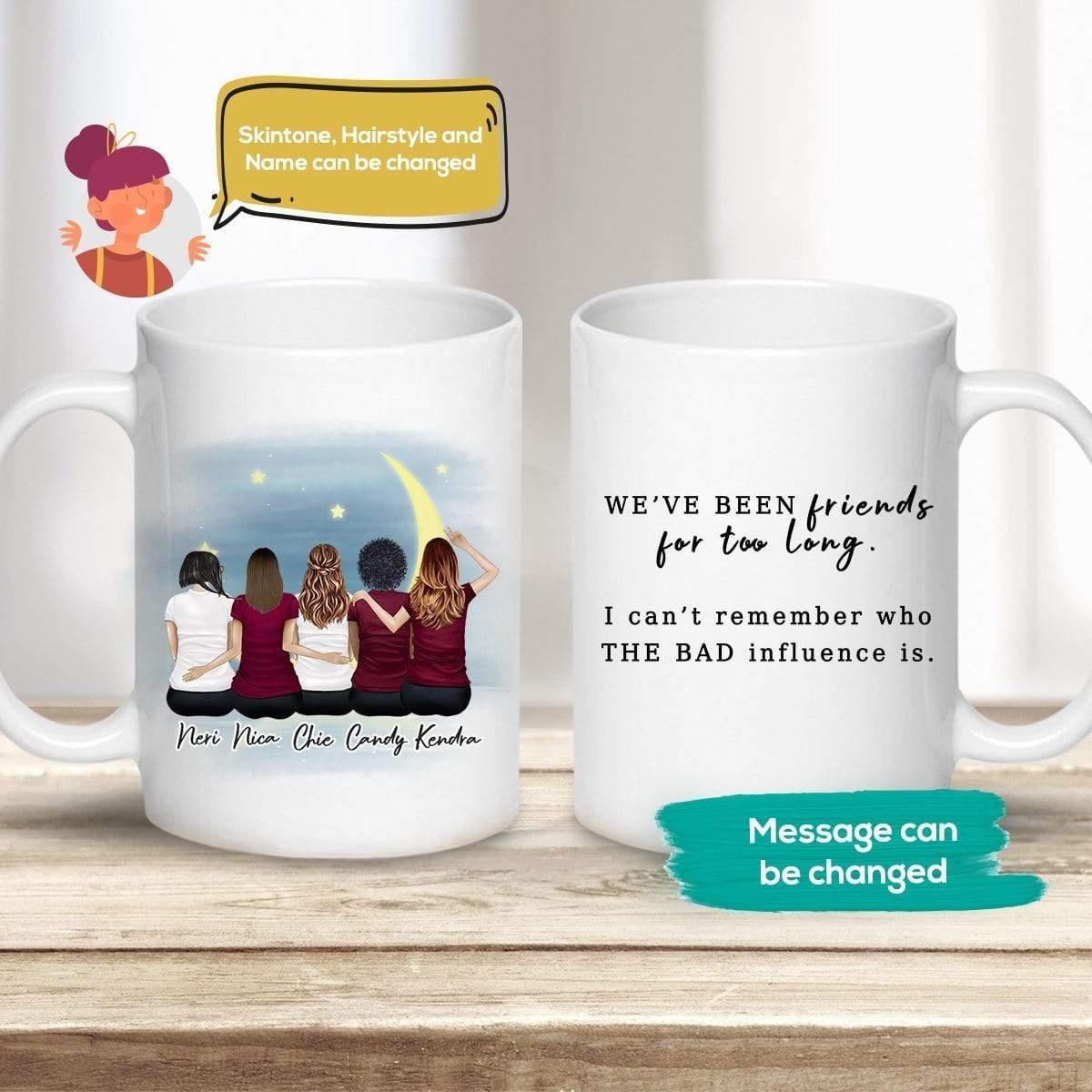 The Moon Personalized Best Friend Sister Coffee Mug | Alpha Paw