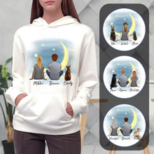 Load image into Gallery viewer, The Moon Personalized Pet &amp; Owner Hoodies | Alpha Paw
