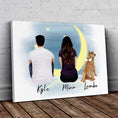 Load image into Gallery viewer, The Moon Personalized Pet & Owner Wrapped Canvas | Alpha Paw
