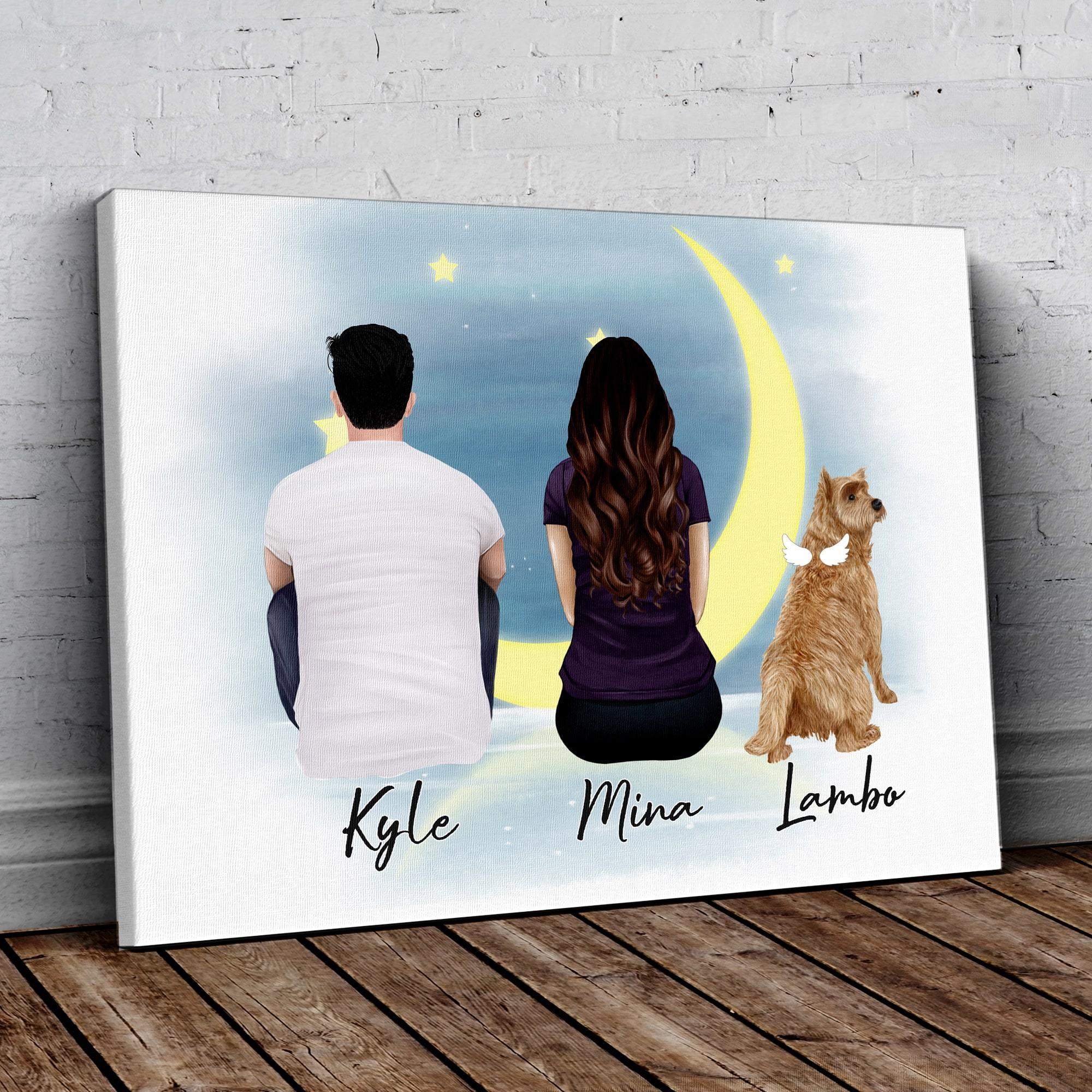 The Moon Personalized Pet & Owner Wrapped Canvas | Alpha Paw
