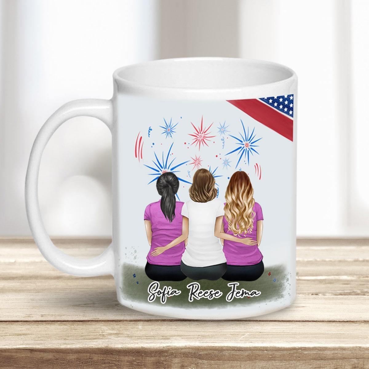 USA Personalized Best Friend Coffee Sister Mug | Alpha Paw