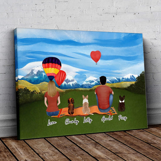 Valentine Day Personalized Pet & Owner Wrapped Canvas | Alpha Paw