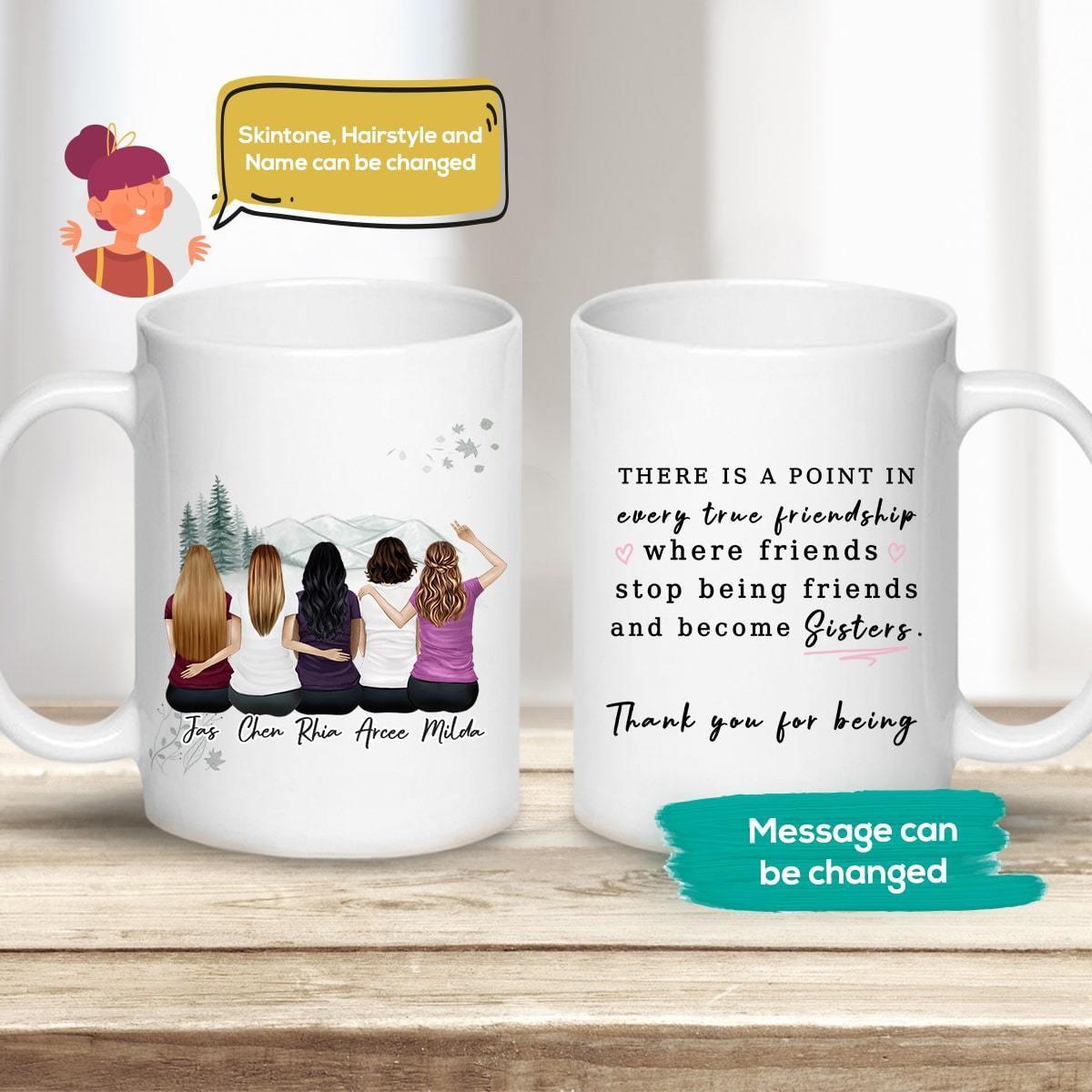 White Mountains Personalized Best Friend Coffee Mug - Thumbnail 2