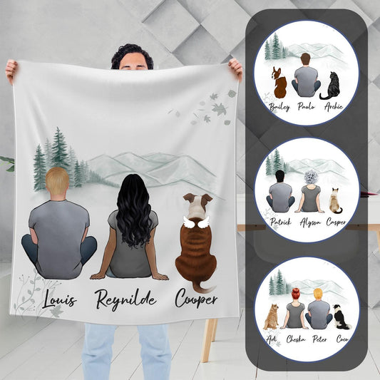 White Mountains Personalized Pet & Owner Blanket | Alpha Paw