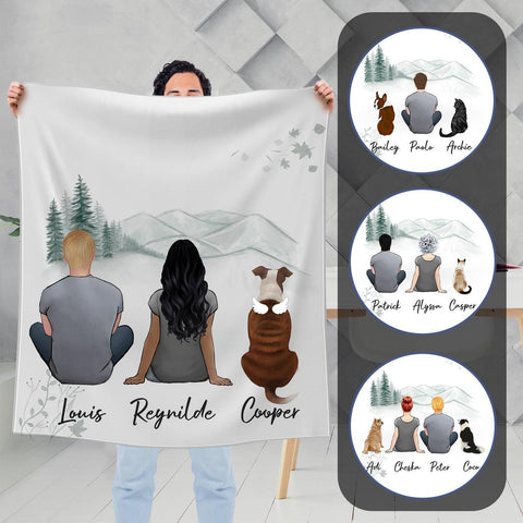 White Mountains Personalized Pet & Owner Blanket