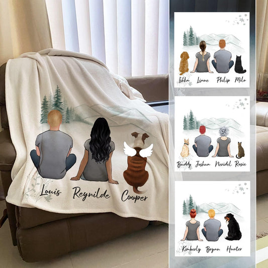 White Mountains Personalized Pet & Owner Blanket | Alpha Paw