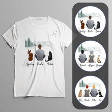 Load image into Gallery viewer, White Mountains Personalized Pet &amp; Owner T-Shirt | Alpha Paw
