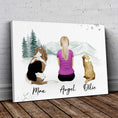 Load image into Gallery viewer, White Mountains Personalized Pet & Owner Wrapped Canvas | Alpha Paw
