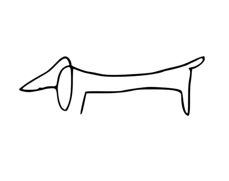Pablo picasso cheap weiner dog