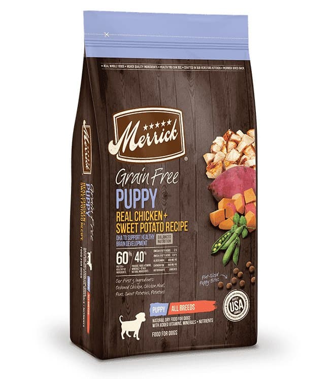 Merrick Dry Puppy Food, Real Chicken and Sweet Potato Grain Free Dog Food Recipe - 22 lb. Bag