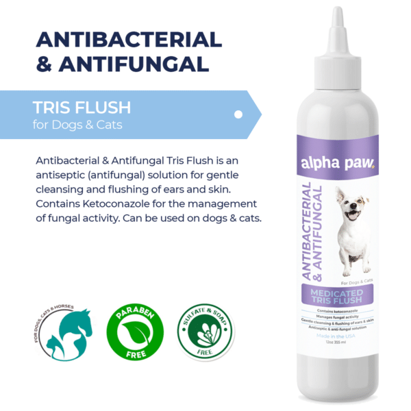Antibacterial & Antifungal Medicated Ear Flush Alpha Paw