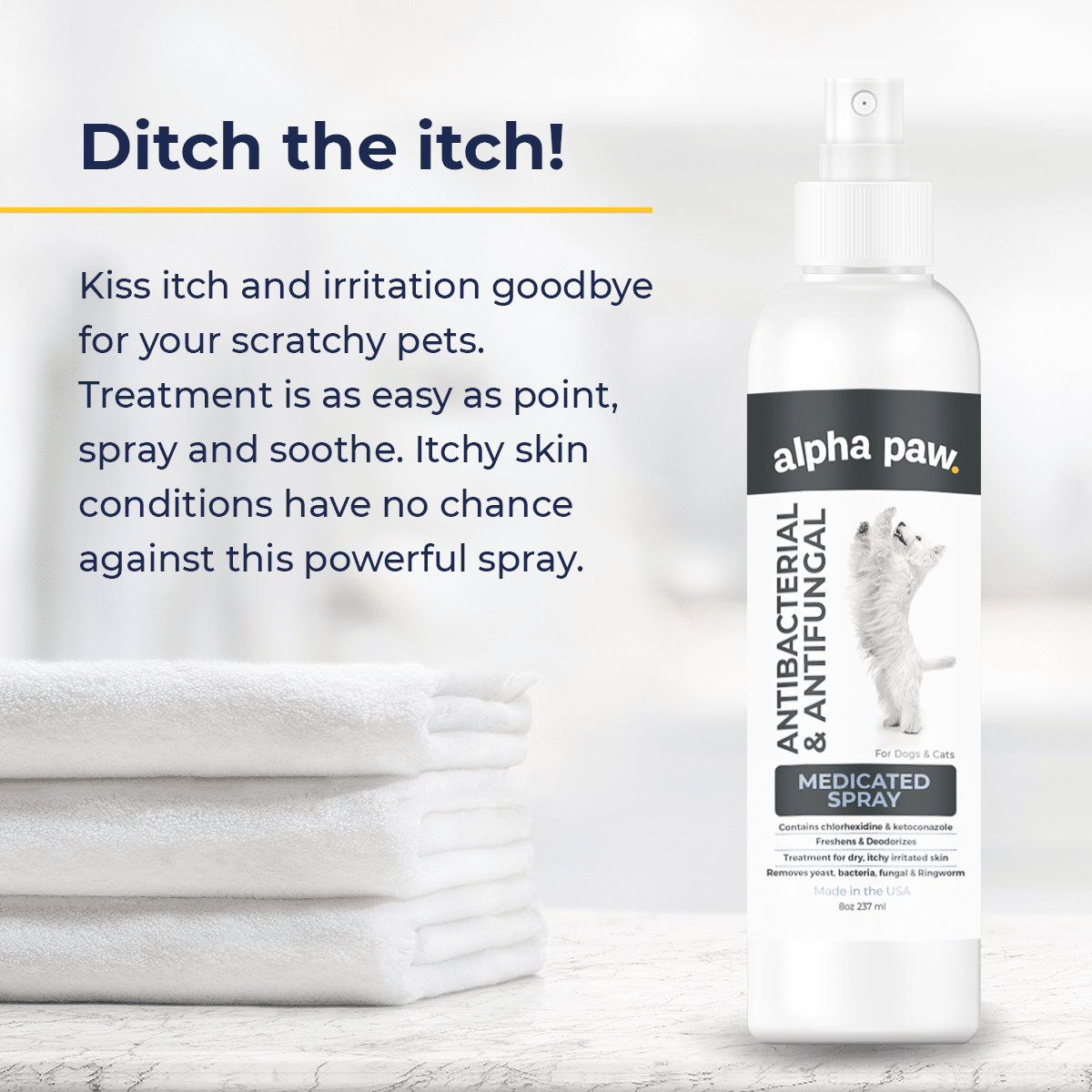 Antibacterial & Antifungal Medicated Spray Alpha Paw