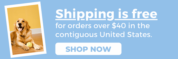 At Alpha paw Shipping is free for orders over $40 in the contiguous United States.